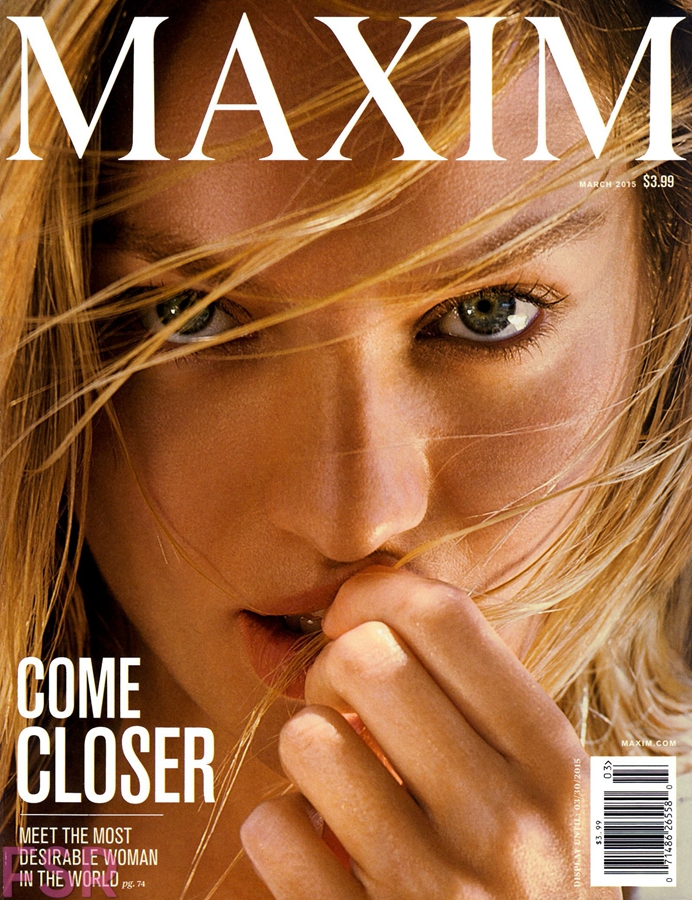 超模坎蒂丝登《Maxim》封面 湿身诱惑秀身材