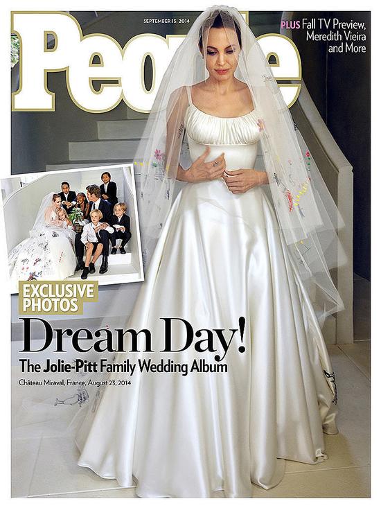 Angelina Jolie婚纱照