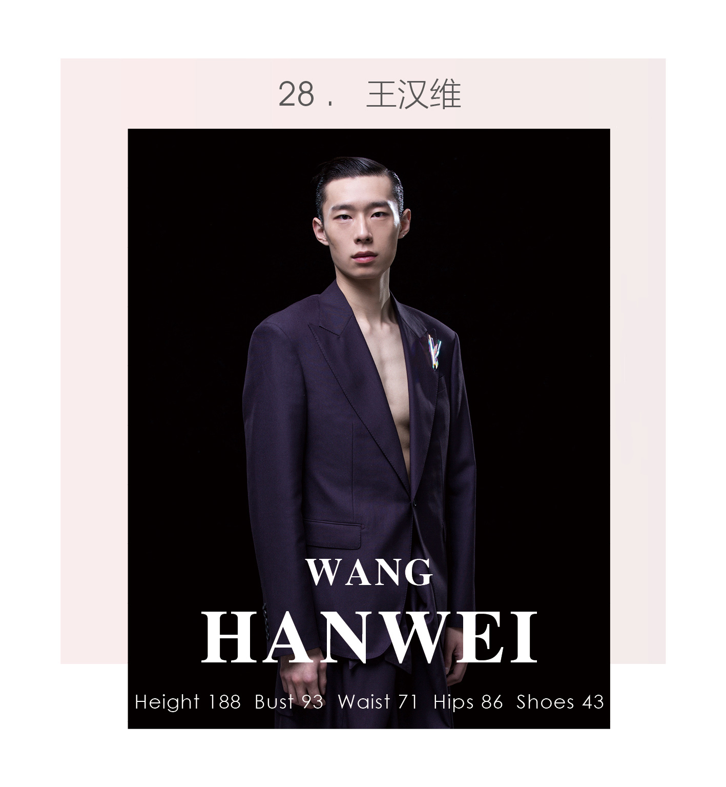 王汉维|中国职业模特大赛十佳男模